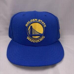 New Era‎ Golden State Warriors SnapBack Blue Yellow Cap Hat NBA Logo